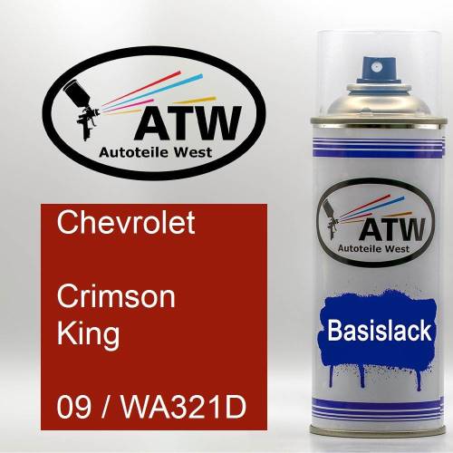 Chevrolet, Crimson King, 09 / WA321D: 400ml Sprühdose, von ATW Autoteile West.